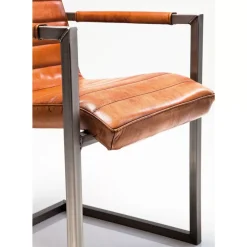 KARE Design Stühle-Freischwinger Riffle Buffalo Brown