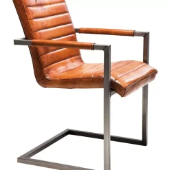 KARE Design Stühle-Freischwinger Riffle Buffalo Brown