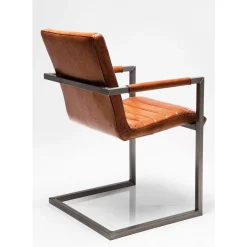 KARE Design Stühle-Freischwinger Riffle Buffalo Brown