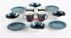 KARE Design Geschirr & Tischaccessoires-Fruhstucksset Mustique (12/Tlg.)