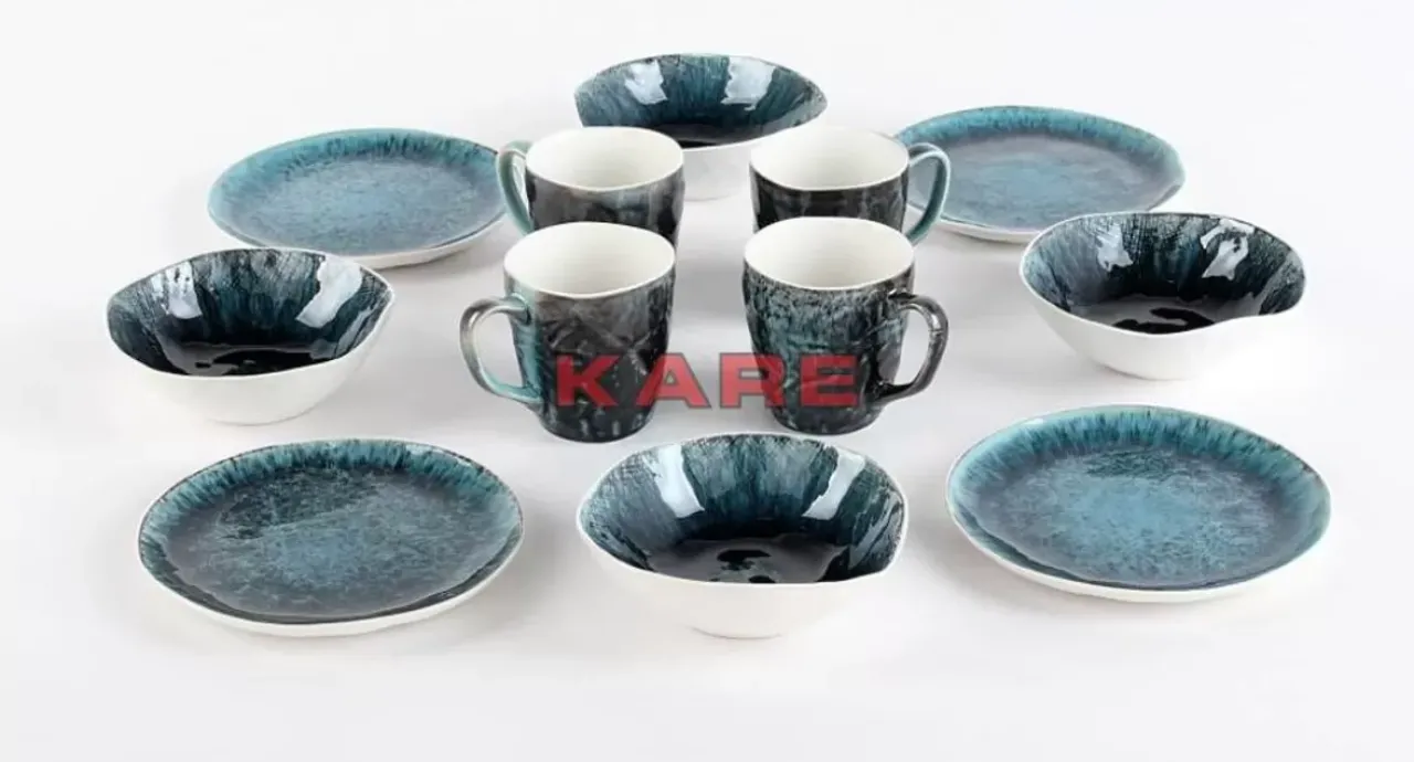 KARE Design Geschirr & Tischaccessoires-Fruhstucksset Mustique (12/Tlg.)