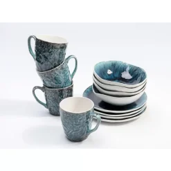 KARE Design Geschirr & Tischaccessoires-Fruhstucksset Mustique (12/Tlg.)