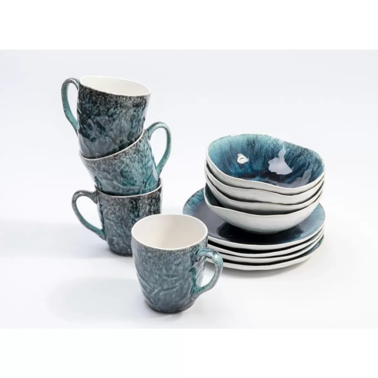 KARE Design Geschirr & Tischaccessoires-Fruhstucksset Mustique (12/Tlg.)