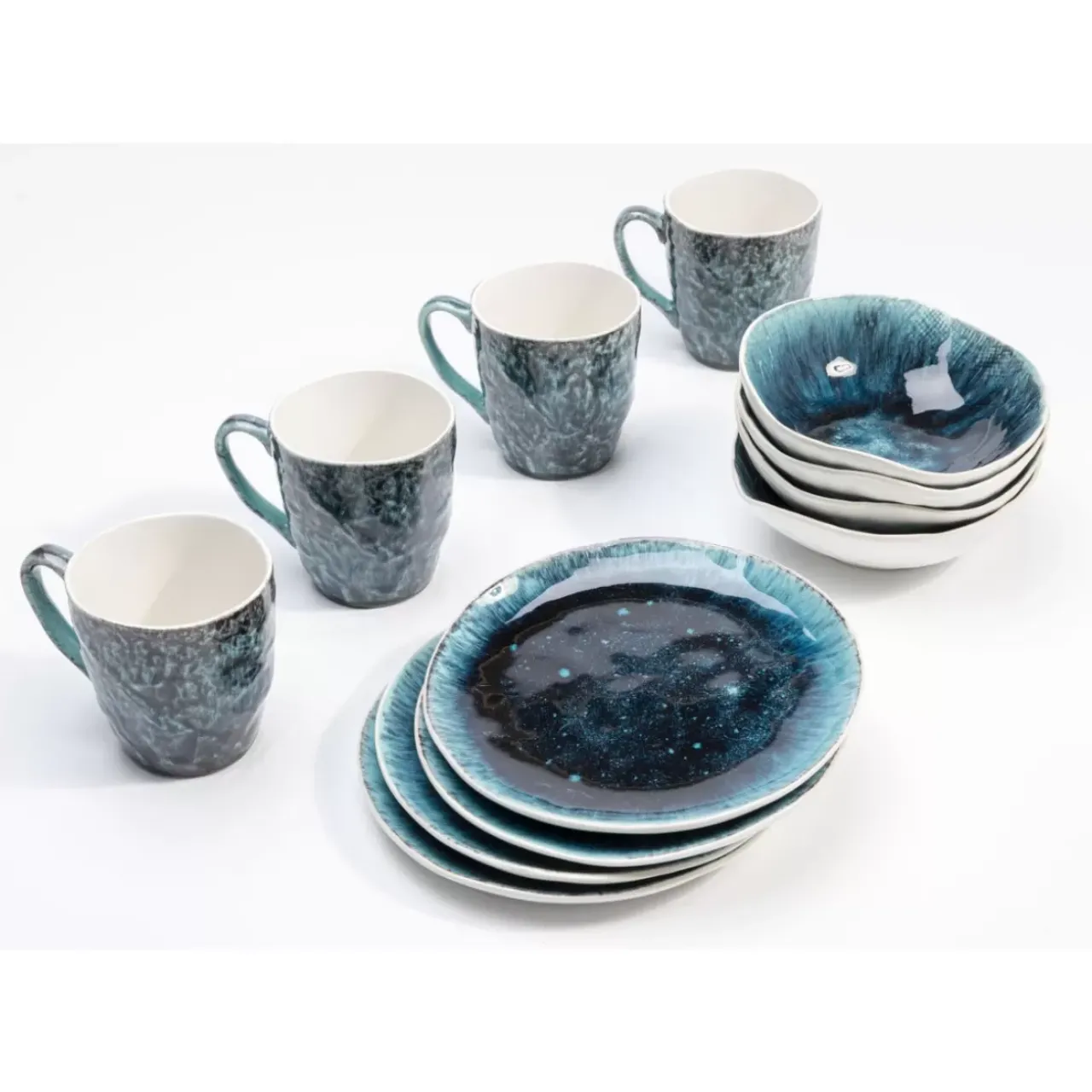 KARE Design Geschirr & Tischaccessoires-Fruhstucksset Mustique (12/Tlg.)