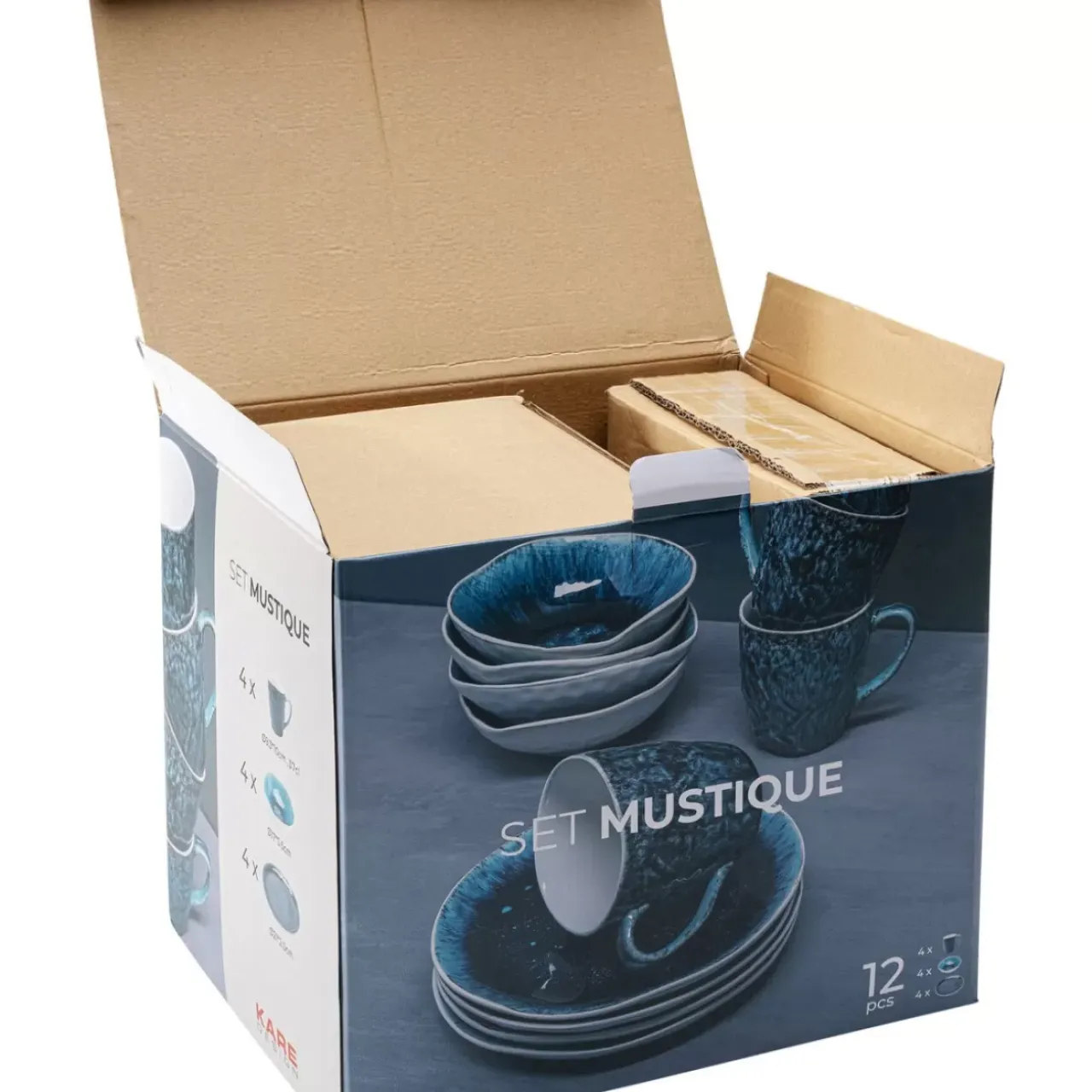 KARE Design Geschirr & Tischaccessoires-Fruhstucksset Mustique (12/Tlg.)