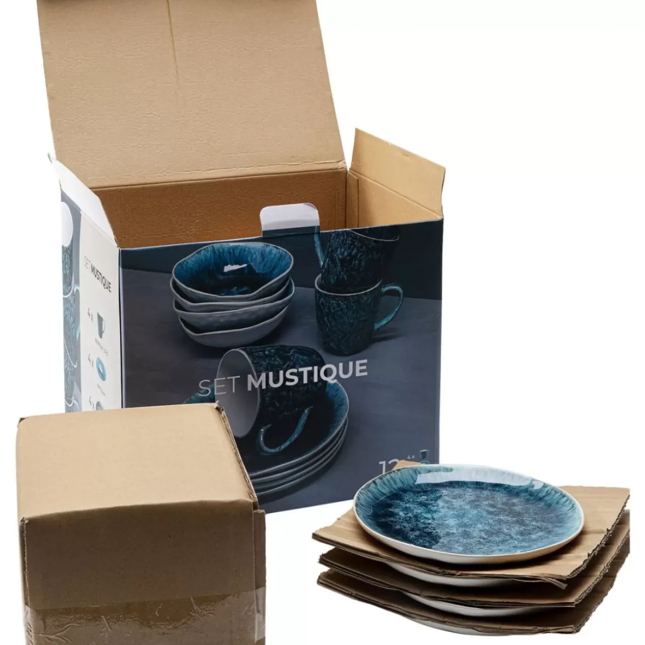 KARE Design Geschirr & Tischaccessoires-Fruhstucksset Mustique (12/Tlg.)