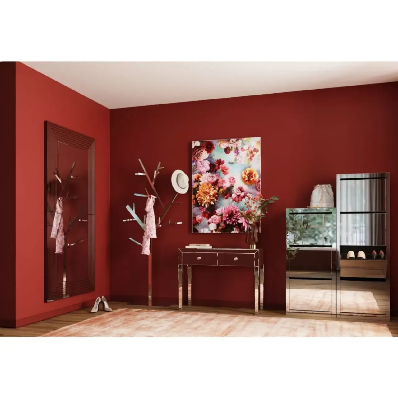 KARE Design Kleinmöbel & Sonstiges-Garderobenstander Technical Tree Chrome