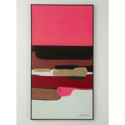 KARE Design Bilder-Gerahmtes Bild Abstract Shapes Pink 73X143Cm