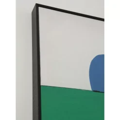 KARE Design Bilder-Gerahmtes Bild Abstract Shapes Grun 73X143Cm