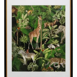 KARE Design Bilder-Gerahmtes Bild Animals In Jungle 80X100Cm