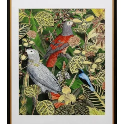 KARE Design Bilder-Gerahmtes Bild Birds In Jungle 80X100Cm