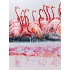 KARE Design Bilder-Gerahmtes Bild Dating Flamingos 100X120Cm