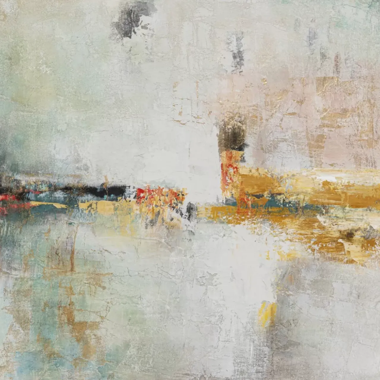 KARE Design Bilder-Gerahmtes Bild Dust Gold 120X120Cm