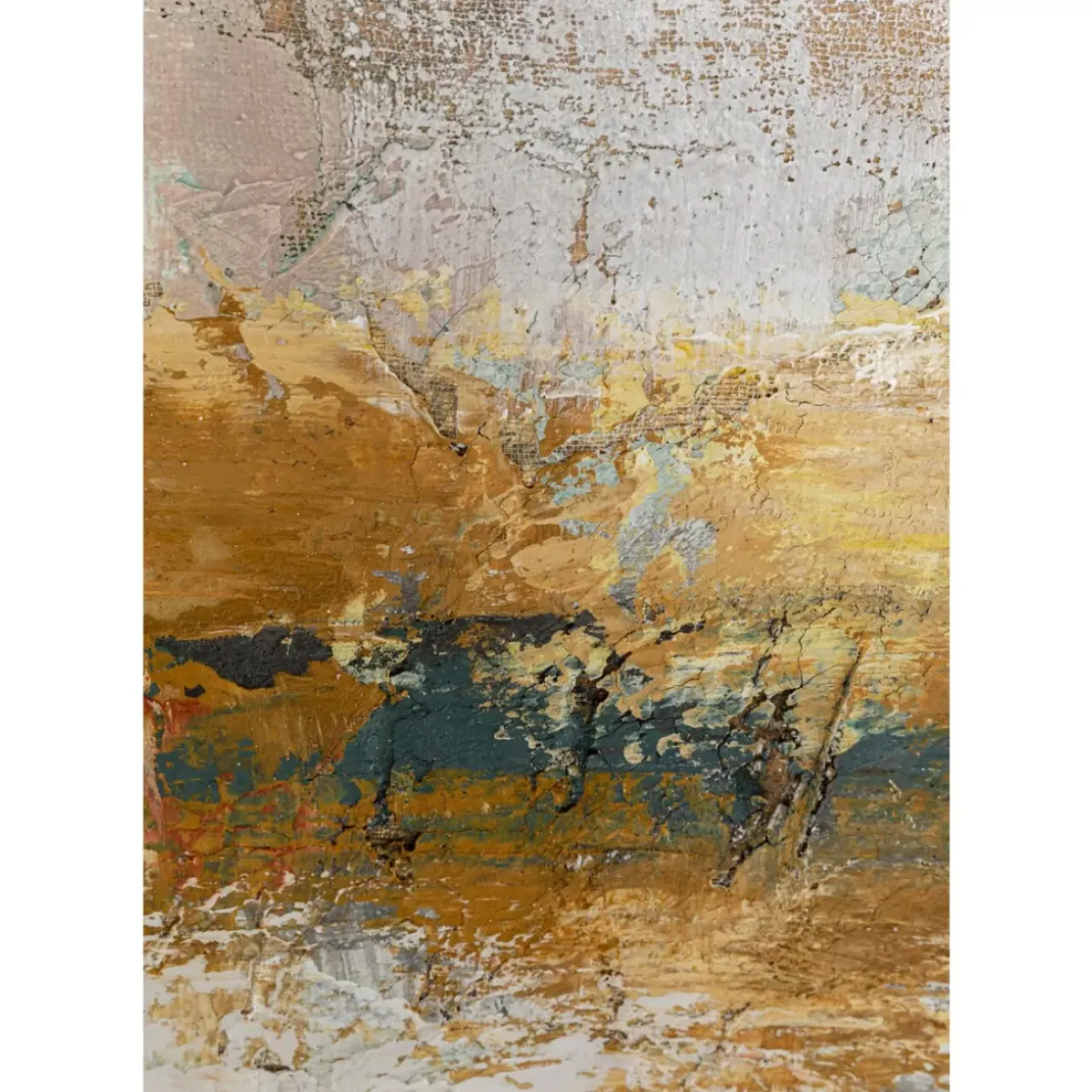 KARE Design Bilder-Gerahmtes Bild Dust Gold 120X120Cm
