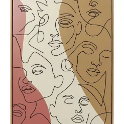 KARE Design Bilder-Gerahmtes Bild Faccia Arte Tri Colore 90X120Cm