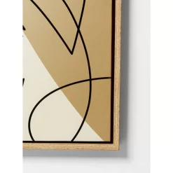 KARE Design Bilder-Gerahmtes Bild Faccia Arte Tri Colore 90X120Cm