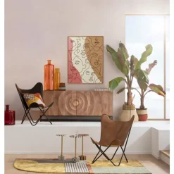 KARE Design Bilder-Gerahmtes Bild Faccia Arte Tri Colore 90X120Cm