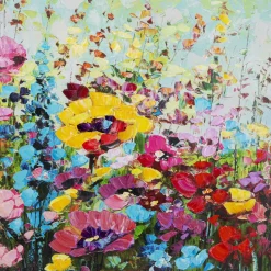 KARE Design Bilder-Gerahmtes Bild Flowery Meadow 100X100Cm