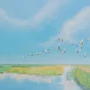 KARE Design Bilder-Gerahmtes Bild Flying Birds 120X120Cm