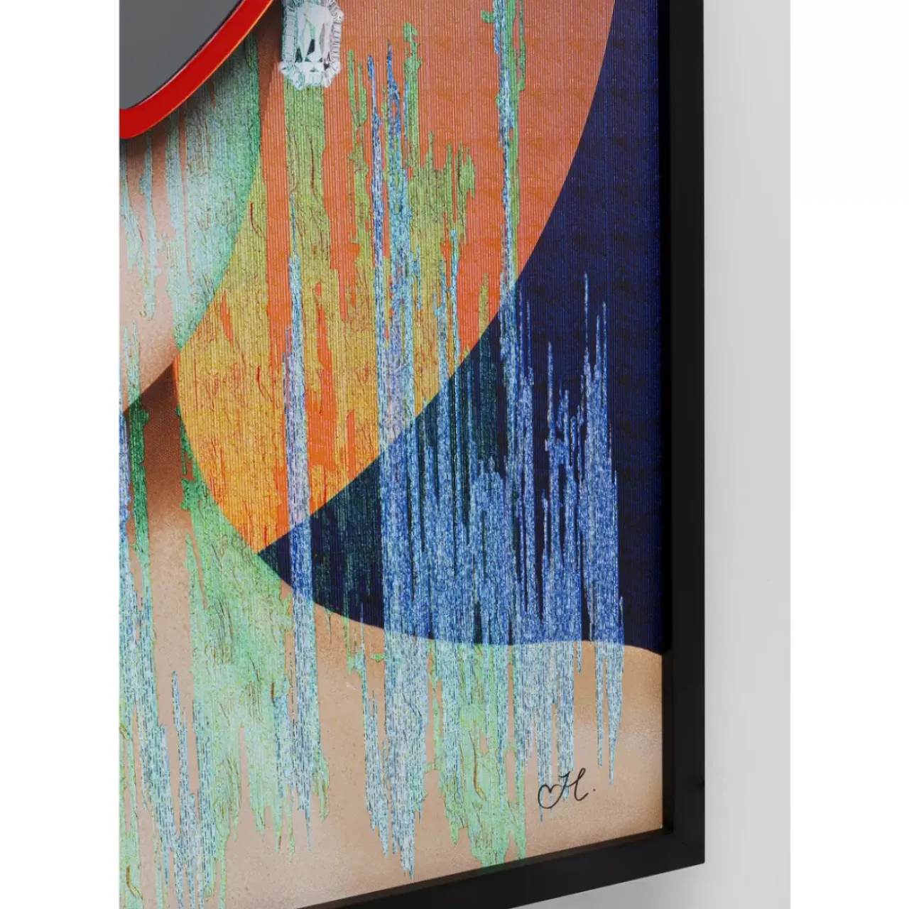 KARE Design Bilder-Gerahmtes Bild Heart Glasses 80X100Cm