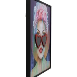 KARE Design Bilder-Gerahmtes Bild Heart Glasses 80X100Cm