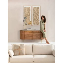 KARE Design Bilder-Gerahmtes Bild Native Lines 50X150Cm