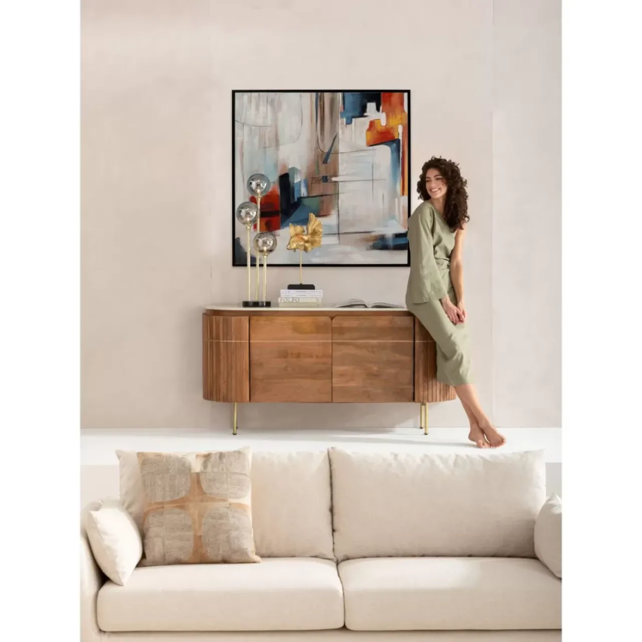 KARE Design Bilder-Gerahmtes Bild Visione Obliquo 100X100Cm