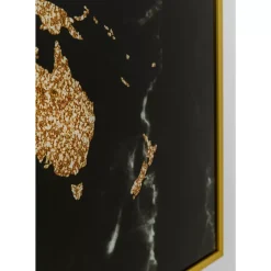 KARE Design Bilder-Gerahmtes Bild World Map 150X100Cm