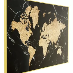 KARE Design Bilder-Gerahmtes Bild World Map 150X100Cm