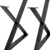 KARE Design Tische-Gestell Tavola Cross Schwarz (2/Set)