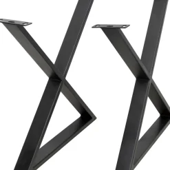 KARE Design Tische-Gestell Tavola Cross Schwarz (2/Set)
