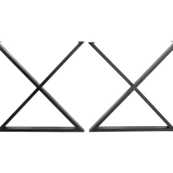 KARE Design Tische-Gestell Tavola Cross Schwarz (2/Set)