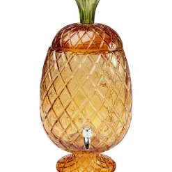 KARE Design Geschirr & Tischaccessoires-Getrankespender Pineapple Amber (2/Tlg.)
