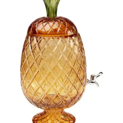 KARE Design Geschirr & Tischaccessoires-Getrankespender Pineapple Amber (2/Tlg.)