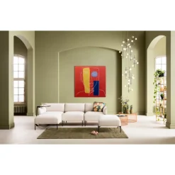 KARE Design Bilder-Glasbild Art Face Rot 100X100Cm