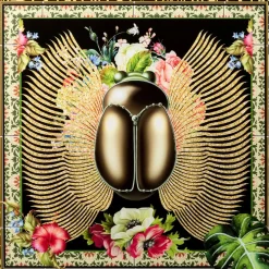 KARE Design Bilder-Glasbild Beetle Flower 100X100Cm