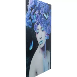KARE Design Bilder-Glasbild Blue Queen 80X120Cm