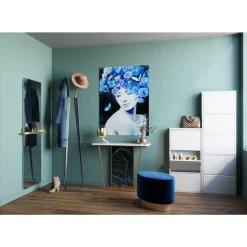 KARE Design Bilder-Glasbild Blue Queen 80X120Cm
