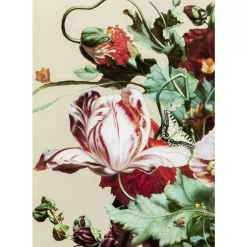 KARE Design Bilder-Glasbild Bouquet Beauty Beige 100X100Cm