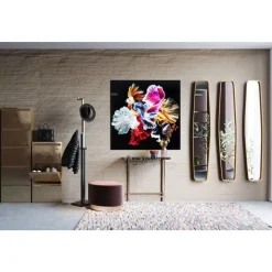 KARE Design Bilder-Glasbild Colorful Swarm Fish 120X120Cm