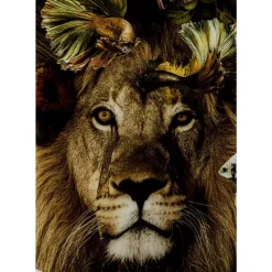 KARE Design Bilder-Glasbild Curious Lion O100Cm