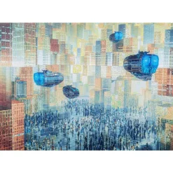 KARE Design Bilder-Glasbild 3D Future City 150X100Cm