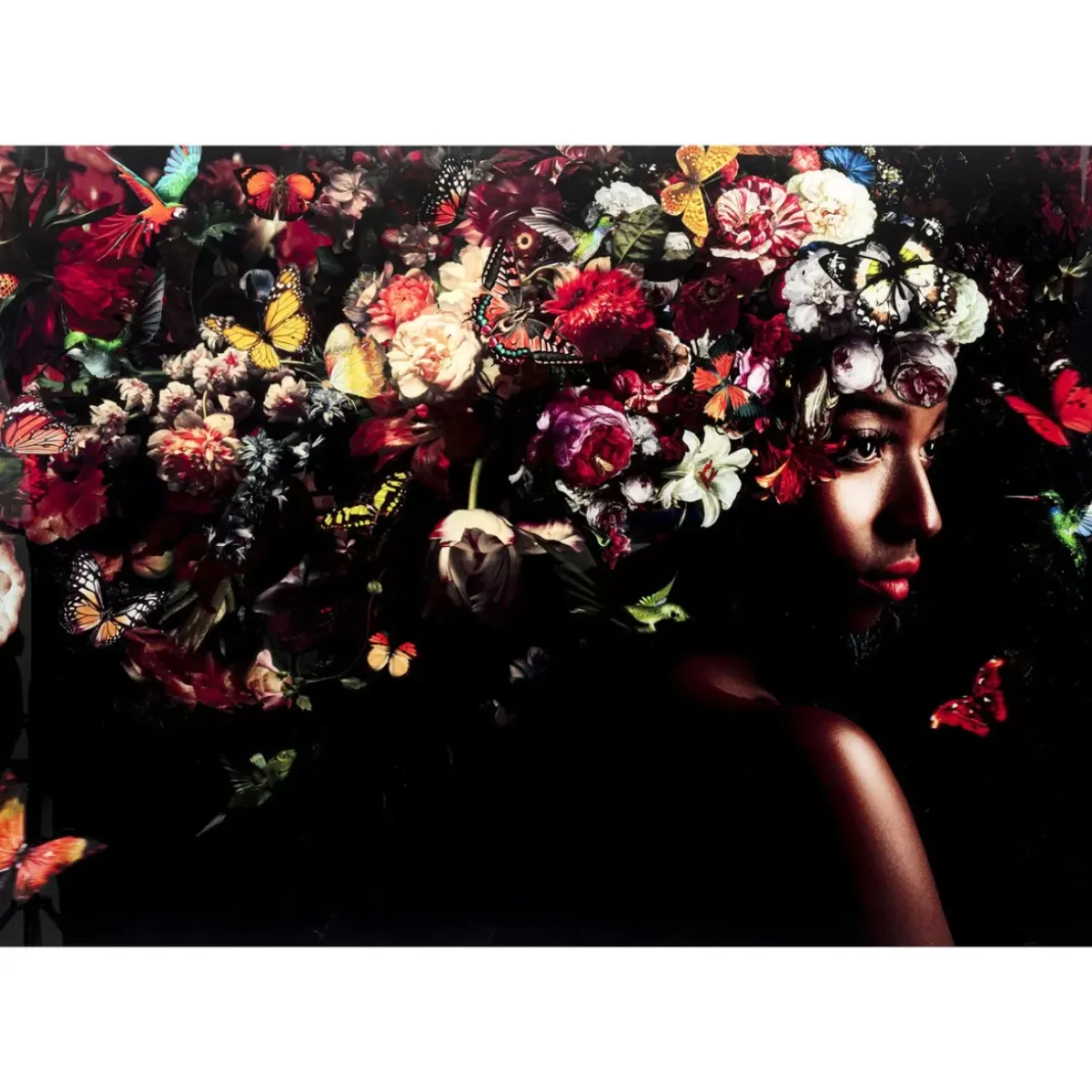 KARE Design Bilder-Glasbild Flowery Shoulder View 150X100Cm