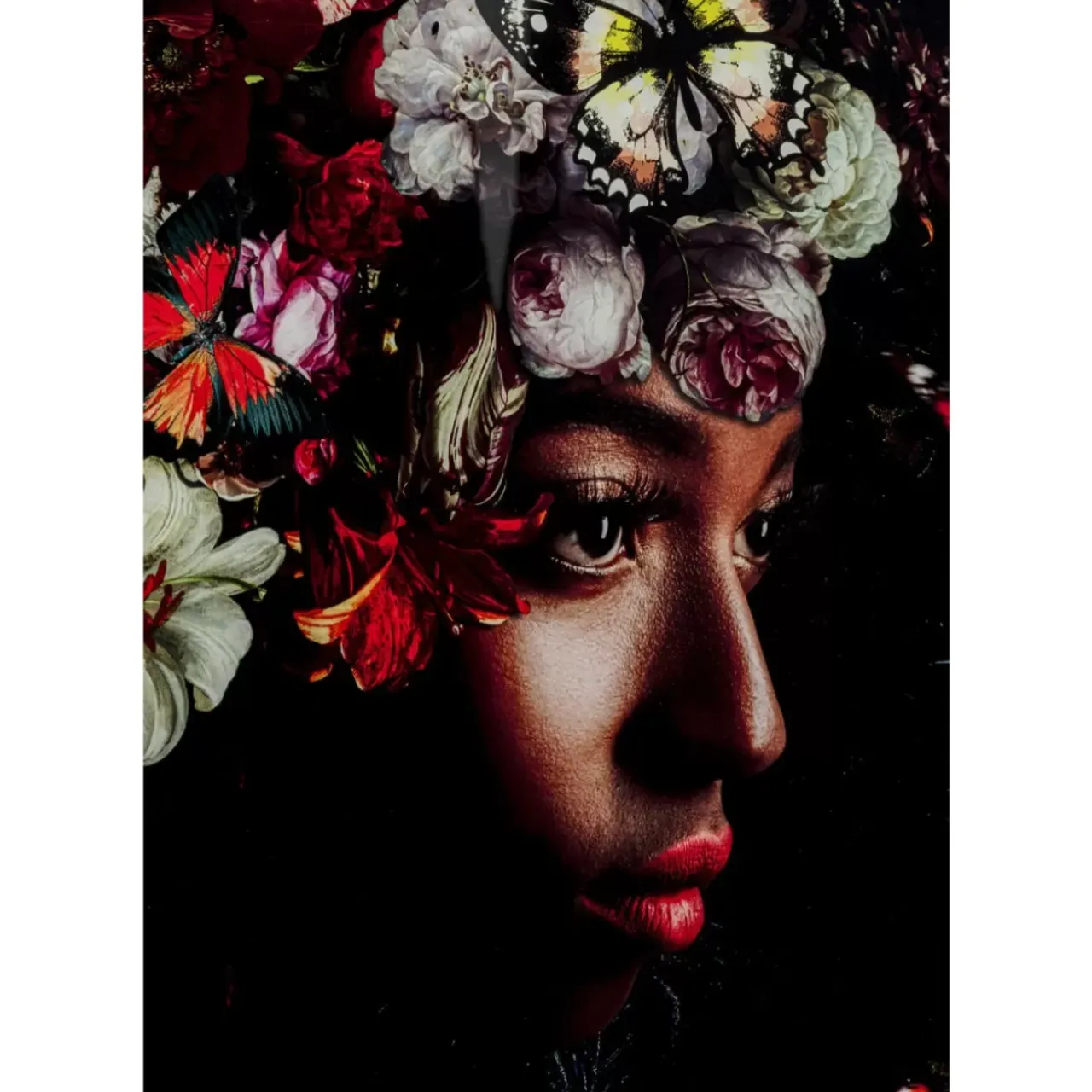 KARE Design Bilder-Glasbild Flowery Shoulder View 150X100Cm