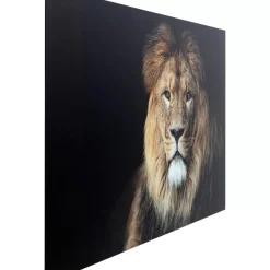 KARE Design Bilder-Glasbild King Of Lion 150X100Cm