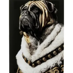 KARE Design Bilder-Glasbild King Pug 40X60Cm
