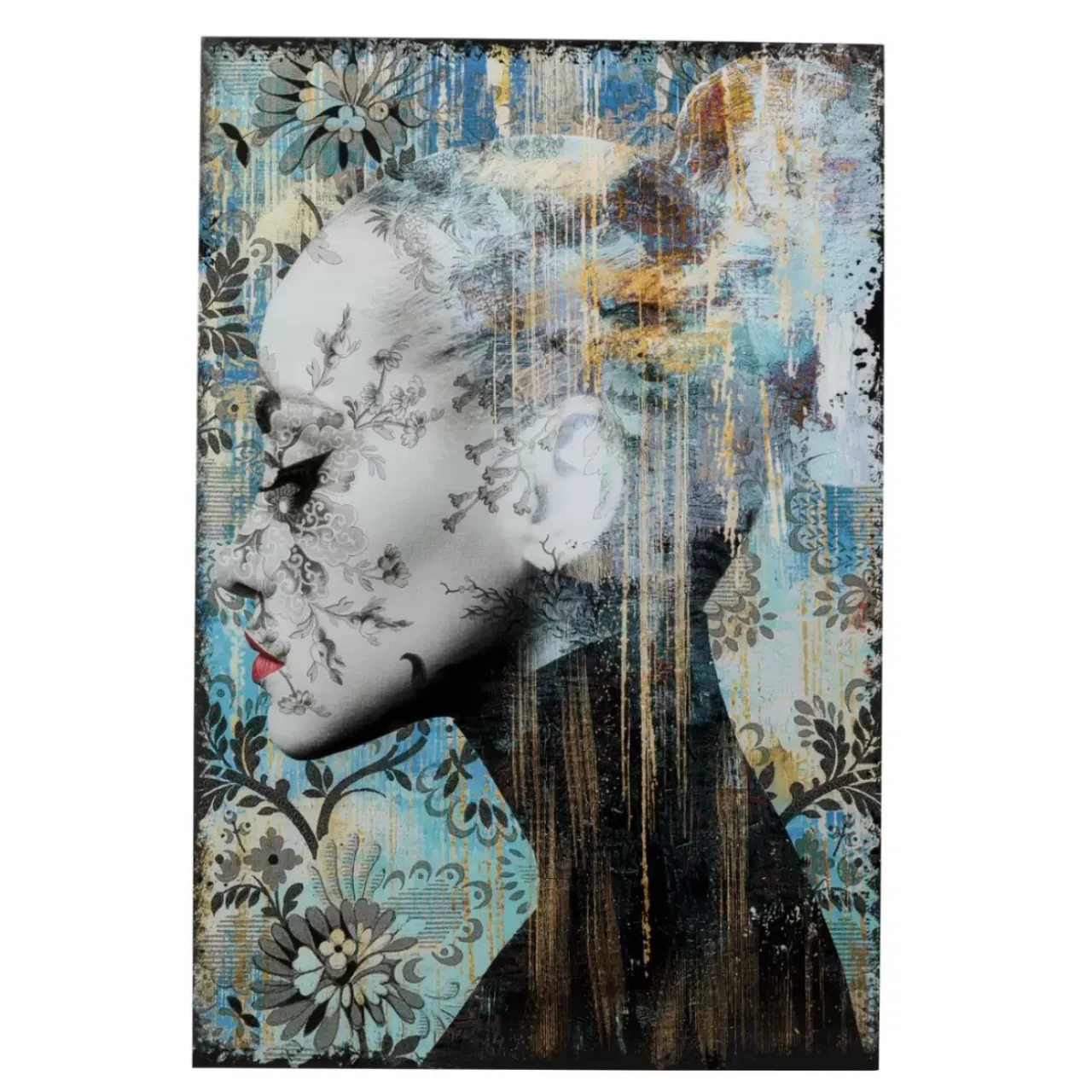 KARE Design Bilder-Glasbild Lady Flower 100X150Cm