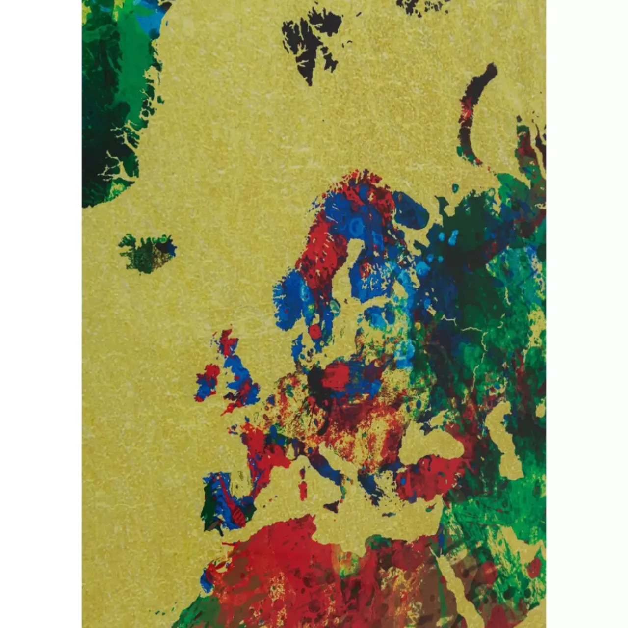 KARE Design Bilder-Glasbild Metallic Colourful Map 150X100Cm