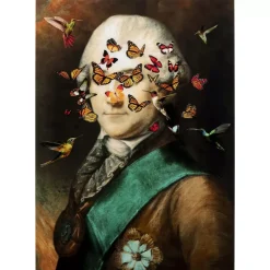 KARE Design Bilder-Glasbild Noble Butterfly 100X150Cm