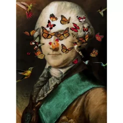 KARE Design Bilder-Glasbild Noble Butterfly 100X150Cm